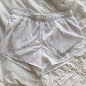 White nike running shorts S